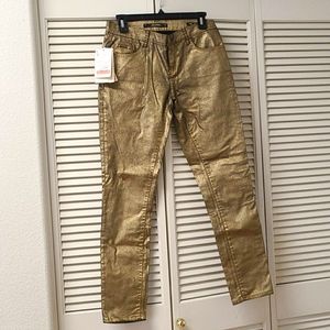 Zara gold skinny jean